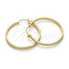 Oro Laminado Medium Hoop, Gold Filled Style with White Micro Pave, Polished, Golden Finish, 02.185.0005.40