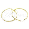 Oro Laminado Large Hoop, Gold Filled Style with White Micro Pave, Polished, Golden Finish, 02.185.0005.50