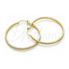Oro Laminado Large Hoop, Gold Filled Style with White Micro Pave, Polished, Golden Finish, 02.185.0005.50