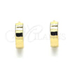 Oro Laminado Huggie Hoop, Gold Filled Style Polished, Golden Finish, 02.210.0519.12