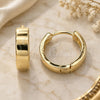Oro Laminado Huggie Hoop, Gold Filled Style Polished, Golden Finish, 02.210.0519.12