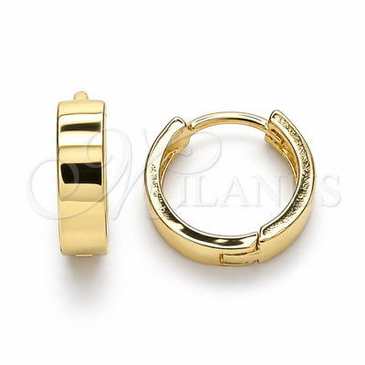 Oro Laminado Huggie Hoop, Gold Filled Style Polished, Golden Finish, 02.210.0519.12