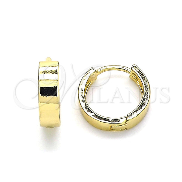 Gold Filled Hoop Earrings — Huggie Hoop Polished 02. — main product view — SKU 143379 | Oro Laminado aretes de aro — Huggie Hoop pulido 02. — SKU 143379