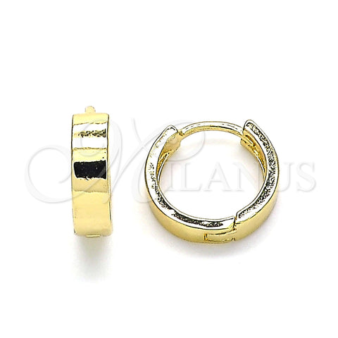 Oro Laminado Huggie Hoop, Gold Filled Style Polished, Golden Finish, 02.210.0519.12
