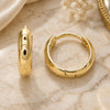 Oro Laminado Huggie Hoop, Gold Filled Style Polished, Golden Finish, 02.210.0520.12