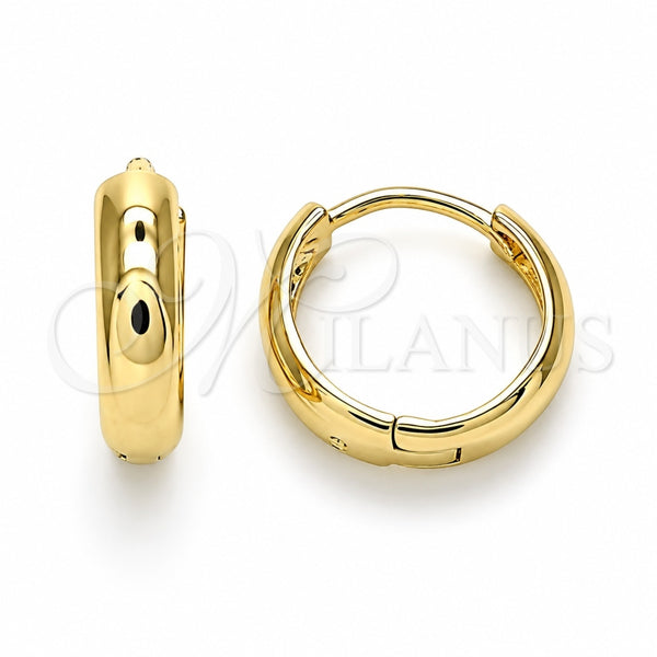 Oro Laminado Huggie Hoop, Gold Filled Style Polished, Golden Finish, 02.210.0520.12