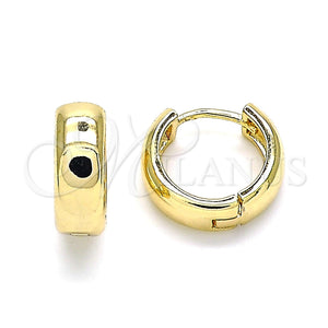 Gold Filled Hoop Earrings — Huggie Hoop Polished 02. — main product view — SKU 143382 | Oro Laminado aretes de aro — Huggie Hoop pulido 02. — SKU 143382