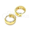 Oro Laminado Huggie Hoop, Gold Filled Style Polished, Golden Finish, 02.210.0523.12