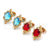 Gold Filled Ring — Stud Earring with Blue Topaz Cubic Zirconia Polished — alternate product view — SKU 143390 | Oro Laminado anillo — Stud Earring with Blue Topaz Cubic Zirconia pulido — SKU 143390