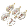 Oro Laminado Religious Pendant, Gold Filled Style Divino NiÃ±o Design, Diamond Cutting Finish, Tricolor, 05.380.0120