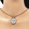 Oro Laminado Religious Pendant, Gold Filled Style Jesus Design, Diamond Cutting Finish, Tricolor, 05.380.0126
