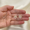 Gold Filled Ring — Stud Earring Baguette Design with Pink and White — alternate product view — SKU 143531 | Oro Laminado anillo — Stud Earring Baguette diseño with Pink and blanco — SKU 143531