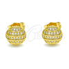 Gold Filled Ring — Stud Earring with White Micro Pave Polished 02. — alternate product view — SKU 143576 | Oro Laminado anillo — Stud Earring with blanco Micro Pave pulido 02. — SKU 143576