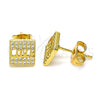 Gold Filled Ring — Stud Earring Love Design with White Micro Pave — alternate product view — SKU 143580 | Oro Laminado anillo — Stud Earring Love diseño with blanco Micro Pave — SKU 143580