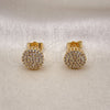 Gold Filled Ring — Stud Earring with White Micro Pave Polished 02. — alternate product view — SKU 143584 | Oro Laminado anillo — Stud Earring with blanco Micro Pave pulido 02. — SKU 143584