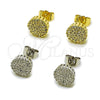 Gold Filled Ring — Stud Earring with White Micro Pave Polished 02. — alternate product view — SKU 143584 | Oro Laminado anillo — Stud Earring with blanco Micro Pave pulido 02. — SKU 143584
