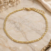 Oro Laminado Basic Anklet, Gold Filled Style Mariner Design, Polished, Golden Finish, 04.213.0213.10 (03 MM Thickness, 10 Inches Length)
