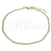 Oro Laminado Basic Anklet, Gold Filled Style Mariner Design, Polished, Golden Finish, 04.213.0213.10 (03 MM Thickness, 10 Inches Length)