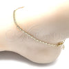 Oro Laminado Basic Anklet, Gold Filled Style Mariner Design, Polished, Golden Finish, 04.213.0214.10 (03 MM Thickness, 10 Inches Length)