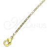 Oro Laminado Basic Anklet, Gold Filled Style Mariner Design, Polished, Golden Finish, 04.213.0051.10 (02 MM Thickness, 10 Inches Length)