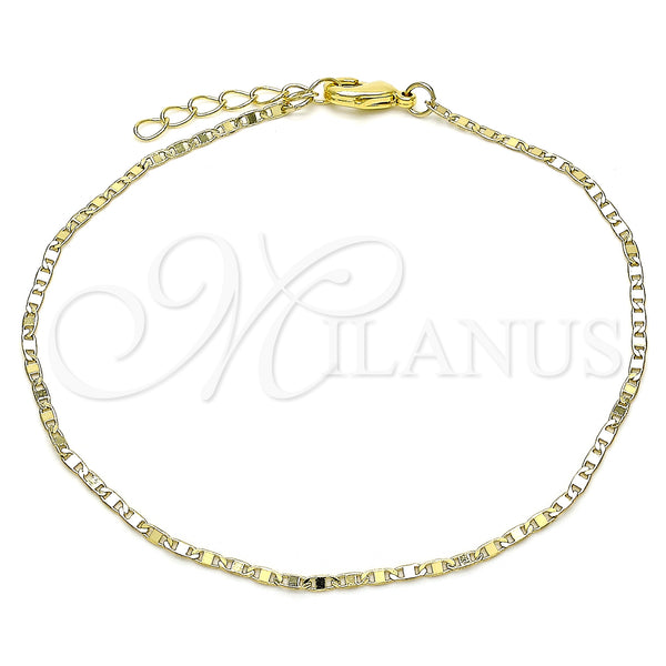 Gold Filled Anklet — Basic Anklet Mariner Design Polished 04. 02 MM — main product view — SKU 143616 | Oro Laminado tobillera — básico Anklet Mariner diseño pulido 04. 02 MM — SKU 143616