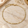 Oro Laminado Basic Anklet, Gold Filled Style Pave Mariner Design, Polished, Golden Finish, 04.213.0215.10 (02 MM Thickness, 10 Inches Length)