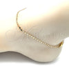 Oro Laminado Basic Anklet, Gold Filled Style Mariner Design, Polished, Golden Finish, 04.213.0080.10 (02 MM Thickness, 10 Inches Length)