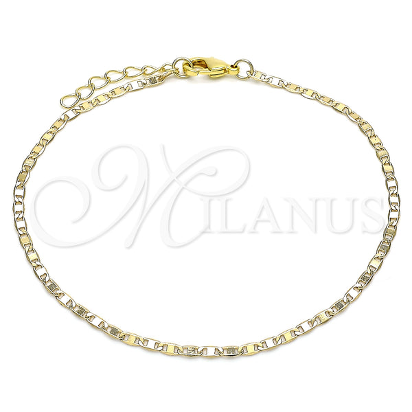 Gold Filled Anklet — Basic Anklet Mariner Design Polished 04. 02 MM — main product view — SKU 143618 | Oro Laminado tobillera — básico Anklet Mariner diseño pulido 04. 02 MM — SKU 143618