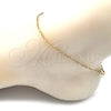 Oro Laminado Basic Anklet, Gold Filled Style Polished, Golden Finish, 04.213.0218.10 (02 MM Thickness, 10 Inches Length)