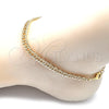 Oro Laminado Basic Anklet, Gold Filled Style Polished, Golden Finish, 04.213.0230.10 (07 MM Thickness, 10 Inches Length)