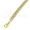 Oro Laminado Basic Anklet, Gold Filled Style Polished, Golden Finish, 04.213.0230.10 (07 MM Thickness, 10 Inches Length)