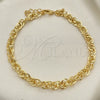 Oro Laminado Basic Anklet, Gold Filled Style Polished, Golden Finish, 04.213.0231.10 (06 MM Thickness, 10 Inches Length)
