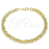 Oro Laminado Basic Anklet, Gold Filled Style Polished, Golden Finish, 04.213.0231.10 (06 MM Thickness, 10 Inches Length)