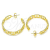 Gold Filled Ring — Stud Earring Puff Mariner Design Polished 02. — alternate product view — SKU 143635 | Oro Laminado anillo — Stud Earring Puff Mariner diseño pulido 02. — SKU 143635