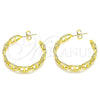 Gold Filled Ring — Stud Earring Puff Mariner Design Polished 02. — alternate product view — SKU 143635 | Oro Laminado anillo — Stud Earring Puff Mariner diseño pulido 02. — SKU 143635