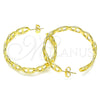Oro Laminado Stud Earring, Gold Filled Style Puff Mariner Design, Polished, Golden Finish, 02.163.0154.40