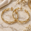 Oro Laminado Stud Earring, Gold Filled Style Puff Mariner Design, Polished, Golden Finish, 02.163.0154.40