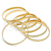 Oro Laminado Semanario Bangle, Gold Filled Style Polished, Golden Finish, 07.252.0073.05 (05 MM Thickness, Size 5 (2.50 Diameter))