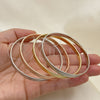 Oro Laminado Semanario Bangle, Gold Filled Style Polished, Tricolor, 07.252.0073.1.05 (05 MM Thickness, Size 5 (2.50 Diameter))