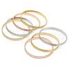 Oro Laminado Semanario Bangle, Gold Filled Style Polished, Tricolor, 07.252.0073.1.05 (05 MM Thickness, Size 5 (2.50 Diameter))