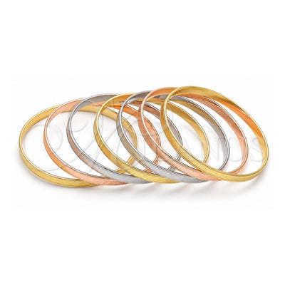 Oro Laminado Semanario Bangle, Gold Filled Style Polished, Tricolor, 07.252.0073.1.05 (05 MM Thickness, Size 5 (2.50 Diameter))