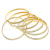 Oro Laminado Semanario Bangle, Gold Filled Style Polished, Golden Finish, 07.252.0074.05 (05 MM Thickness, Size 5 (2.50 Diameter))