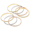 Oro Laminado Semanario Bangle, Gold Filled Style Polished, Tricolor, 07.252.0074.1.05 (05 MM Thickness, Size 5 (2.50 Diameter))