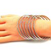 Oro Laminado Semanario Bangle, Gold Filled Style Polished, Tricolor, 07.252.0074.1.06 (05 MM Thickness, Size 6 (2.75 Diameter))
