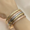 Oro Laminado Semanario Bangle, Gold Filled Style Polished, Tricolor, 07.252.0074.1.06 (05 MM Thickness, Size 6 (2.75 Diameter))