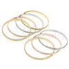 Oro Laminado Semanario Bangle, Gold Filled Style Polished, Tricolor, 07.252.0074.1.06 (05 MM Thickness, Size 6 (2.75 Diameter))