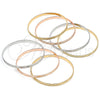 Oro Laminado Semanario Bangle, Gold Filled Style Polished, Tricolor, 07.252.0074.1.06 (05 MM Thickness, Size 6 (2.75 Diameter))