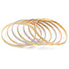 Oro Laminado Semanario Bangle, Gold Filled Style Polished, Tricolor, 07.252.0074.1.06 (05 MM Thickness, Size 6 (2.75 Diameter))
