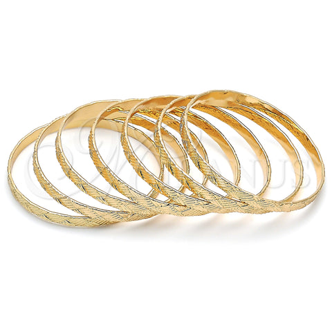 Oro Laminado Semanario Bangle, Gold Filled Style Polished, Golden Finish, 07.252.0075.05 (05 MM Thickness, Size 5 (2.50 Diameter))