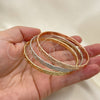 Oro Laminado Semanario Bangle, Gold Filled Style Polished, Tricolor, 07.252.0075.1.05 (05 MM Thickness, Size 5 (2.50 Diameter))
